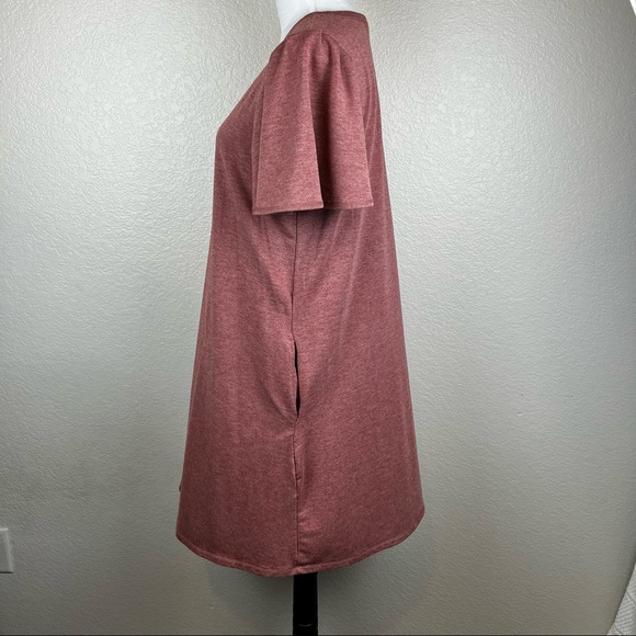 Mind Over Matter Mauve Pink Pocket Jersey Dress Large - Picture 4 of 11